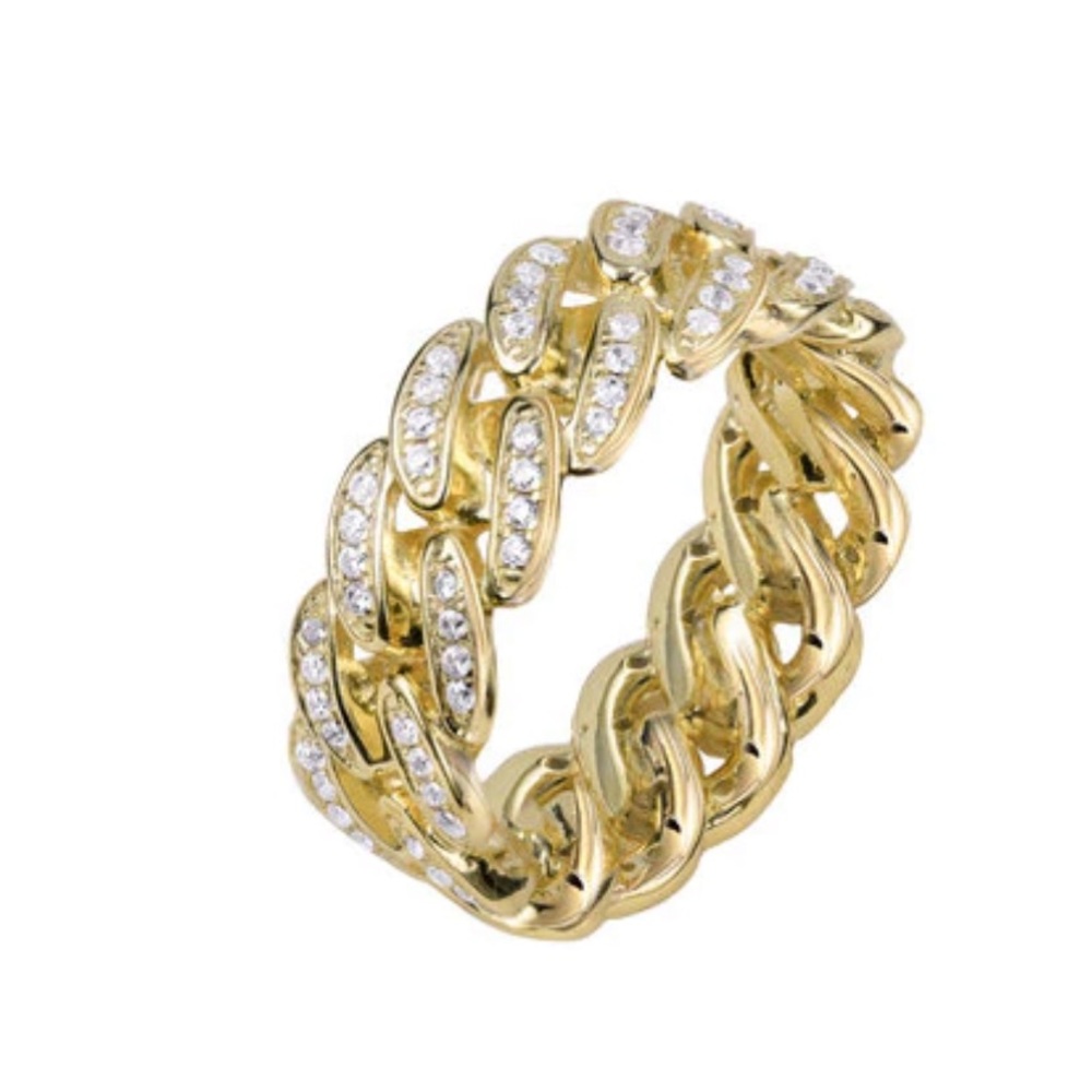 THE M JEWELERS- THE ICED OUT CUBAN LINK II RING